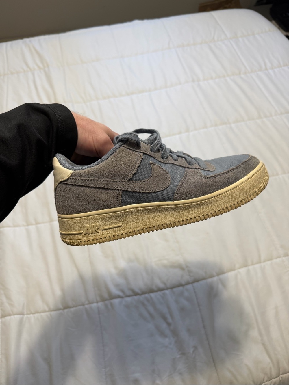 Nike Air Force 1 blue/grey trainers size 7Y